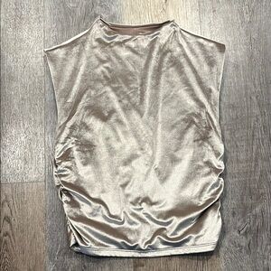 Abercrombie & Fitch Metallic Champagne Tank Top